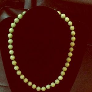Green bead necklace
